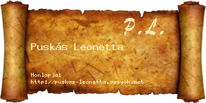 Puskás Leonetta névjegykártya